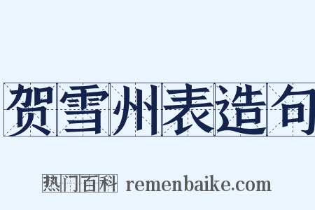 贺雪州表造句是什么意思的图片